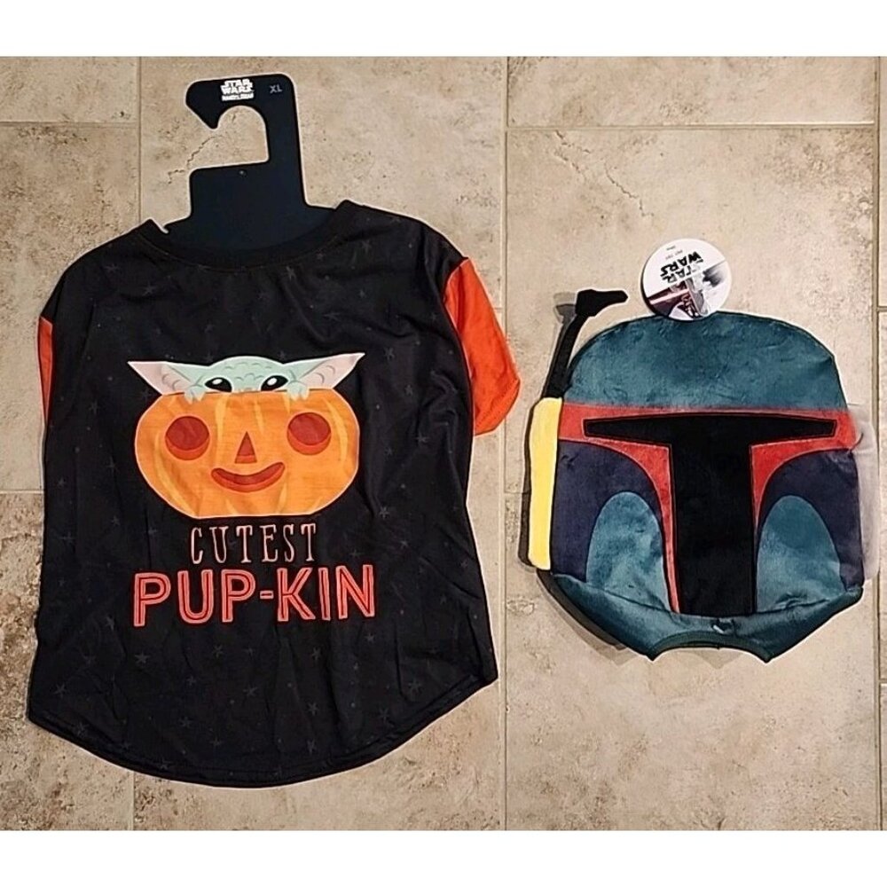 Disney Star Wars The Mandalorian Pet Shirt And Toy Bundle